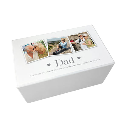 Personalised Three Photo Large Cremation Urn For Ashes | 1.44 Litres