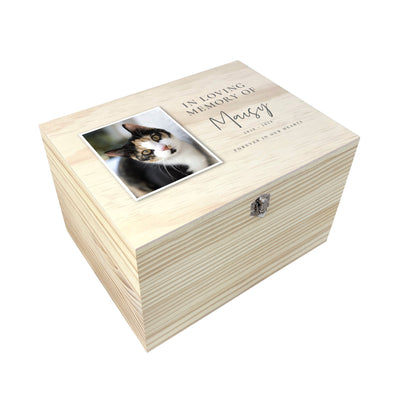 Personalised In Loving Memory Of Photo Pet Memorial Keepsake Box - 5 Sizes (16cm | 20cm | 26cm | 30cm | 36cm)