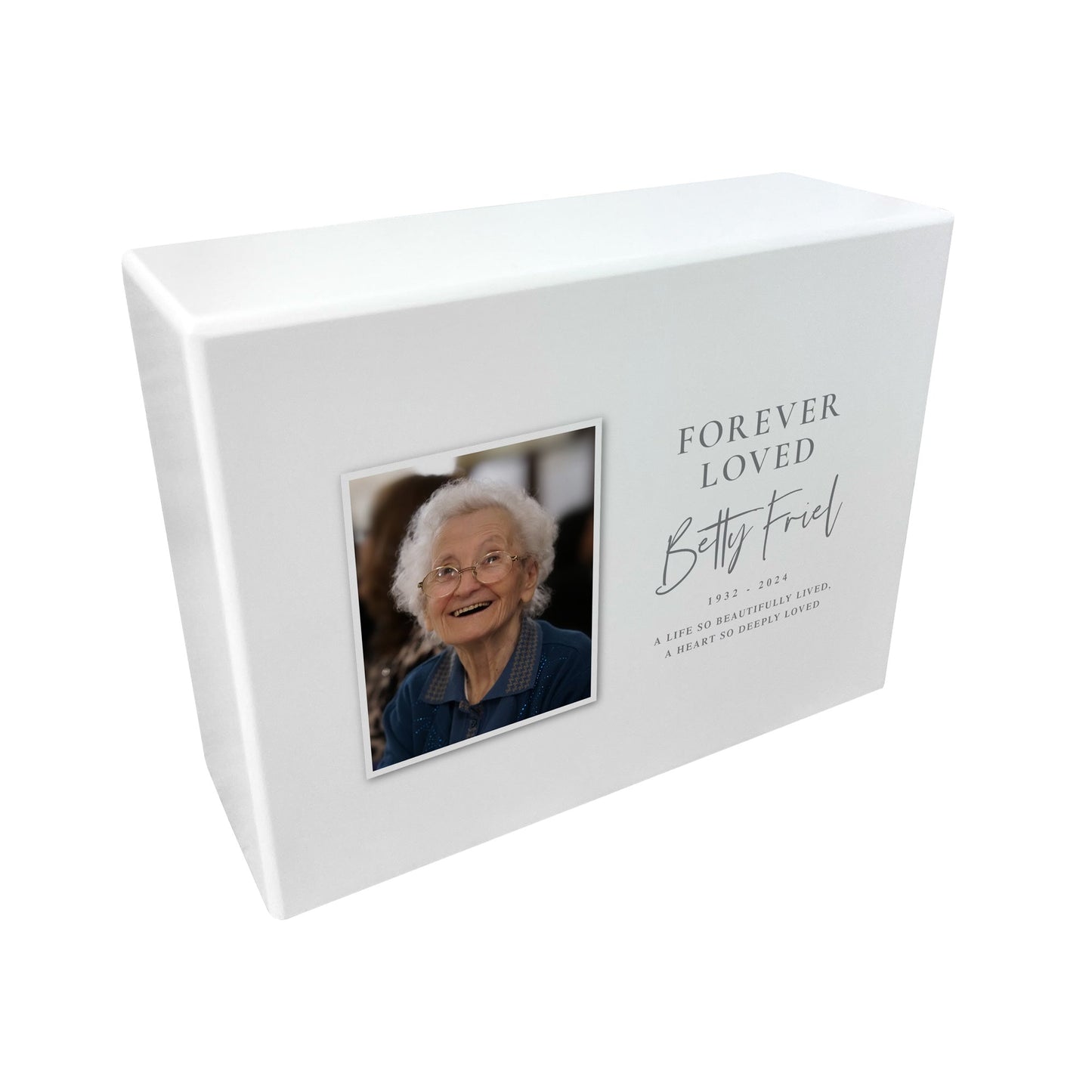 Personalised Forever Loved Photo Cremation Urn For Ashes | 1.09 Litres