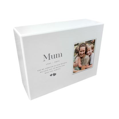 Personalised Contemporary Heart Photo Cremation Urn For Ashes | 1.09 Litres