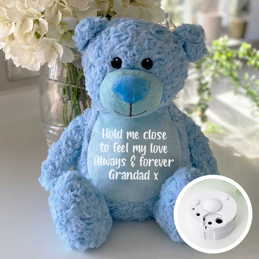 Personalised Record-A-Voice Teddy Bear - Blue