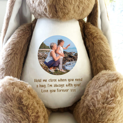 Personalised Photo Ashes Keepsake Memory Bunny - Brown