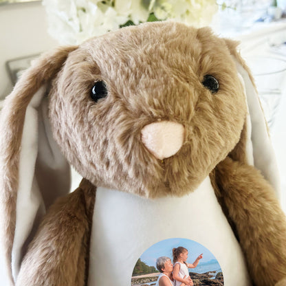 Personalised Photo Ashes Keepsake Memory Bunny - Brown