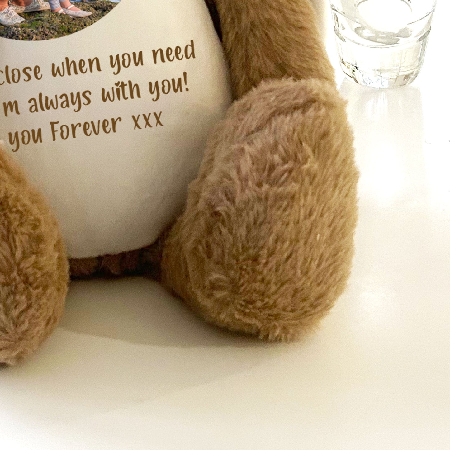 Personalised Photo Ashes Keepsake Memory Bunny - Brown