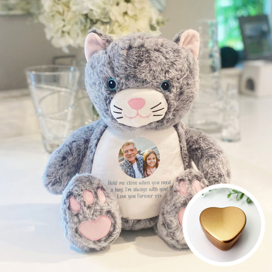 Personalised Photo Ashes Keepsake Memory Cat