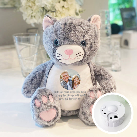 Personalised Photo Record-A-Voice Keepsake Memory Cat