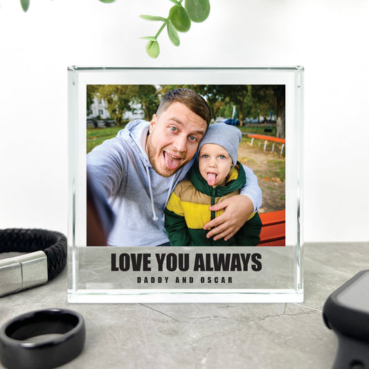 Personalised Any Message Bold Text Photo Crystal Token