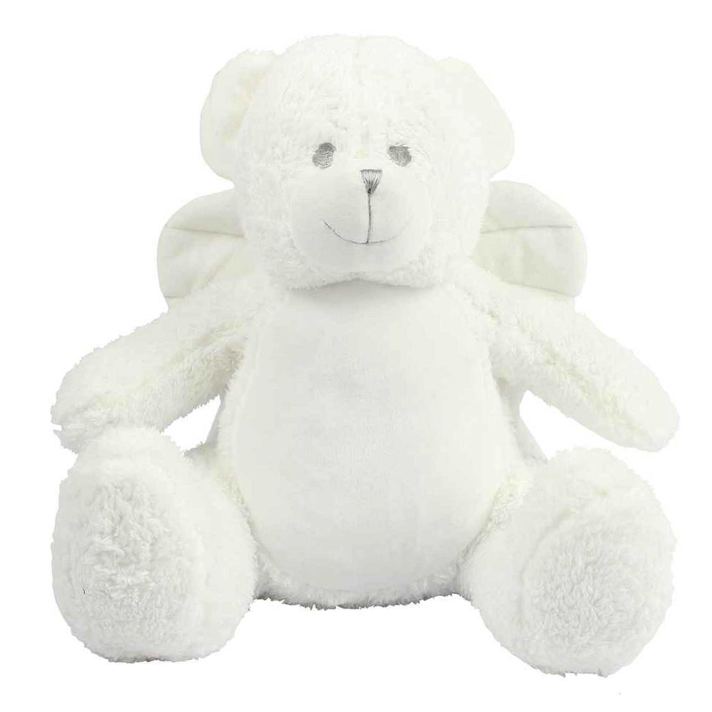 Personalised Angel Wings Record-A-Voice Keepsake Memory Bear - White