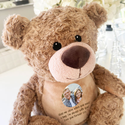 Personalised Photo Record-A-Voice Keepsake Memory Bear - Light Brown