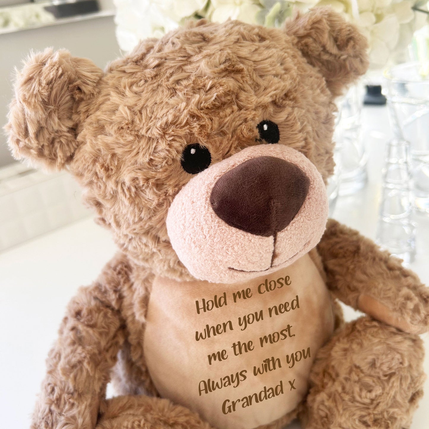 Personalised Ashes Keepsake Memory Bear - Light Brown