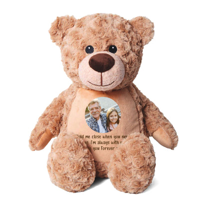 Personalised Photo Comfort Keepsake Bear - Light Brown