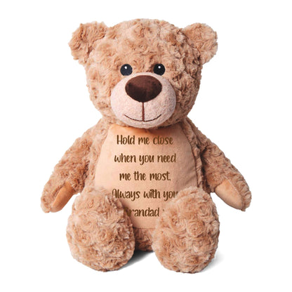 Personalised Ashes Keepsake Memory Bear - Light Brown