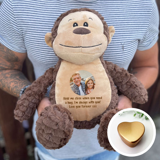 Personalised Photo Ashes Keepsake Memory Monkey