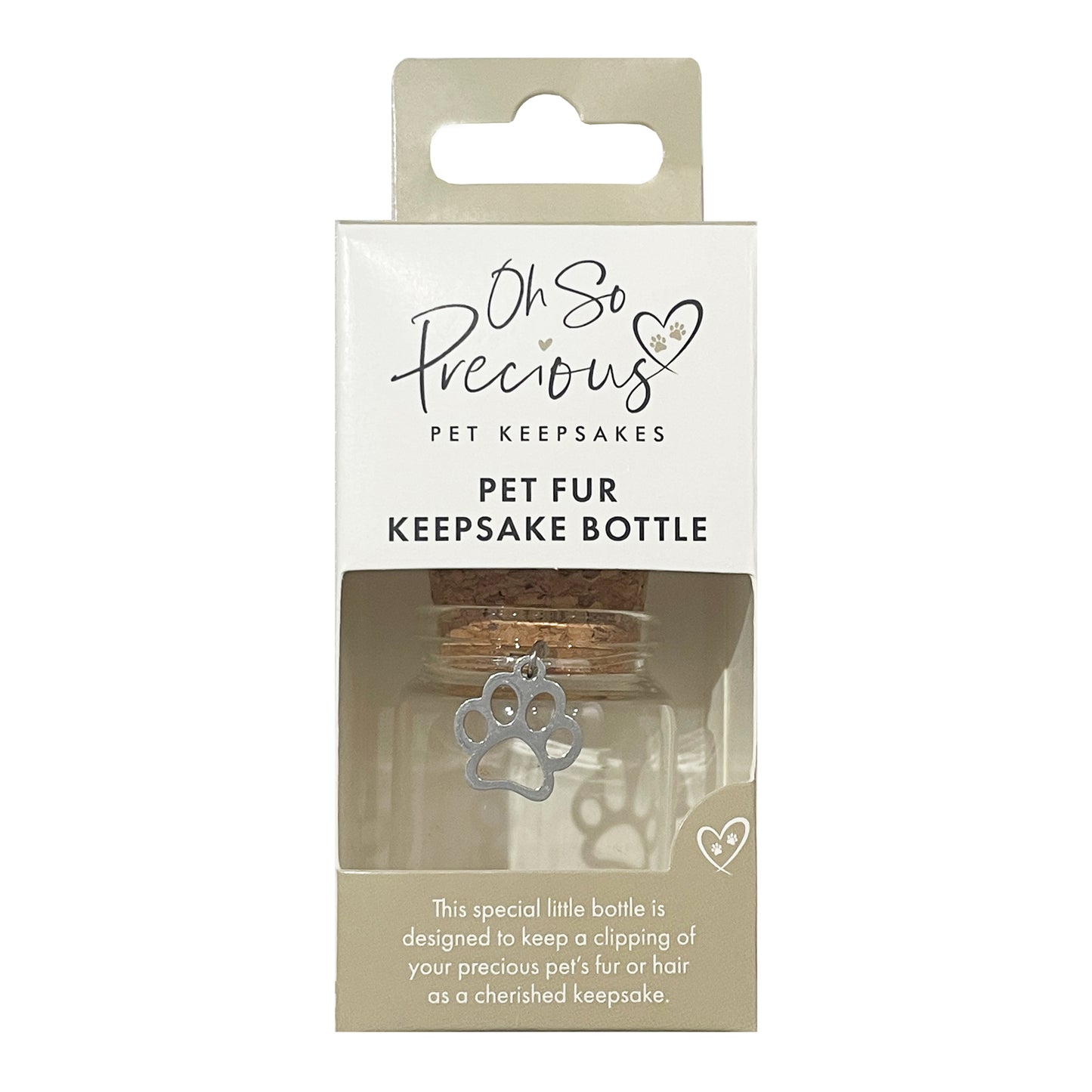 Pet Fur & Hair Keepsake Bottle