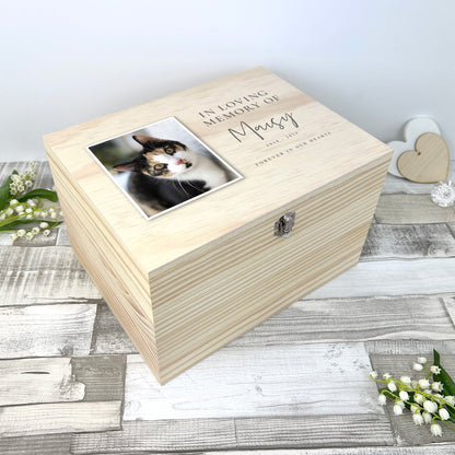 Personalised In Loving Memory Of Photo Pet Memorial Keepsake Box - 5 Sizes (16cm | 20cm | 26cm | 30cm | 36cm)