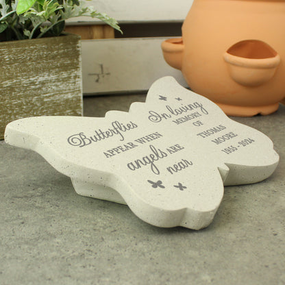 Personalised Outdoor Memorial Butterfly Tribute. '... When Angels Are Near'