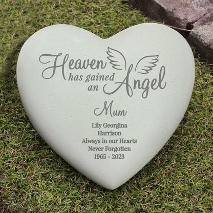 Personalised Little Angel Heart Memorial