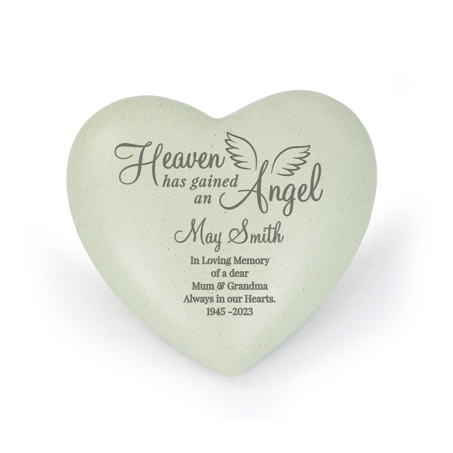 Personalised Little Angel Heart Memorial