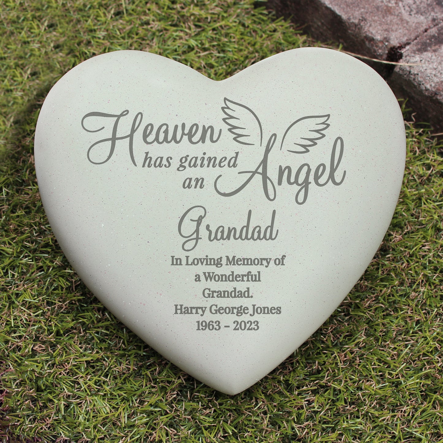 Personalised Little Angel Heart Memorial