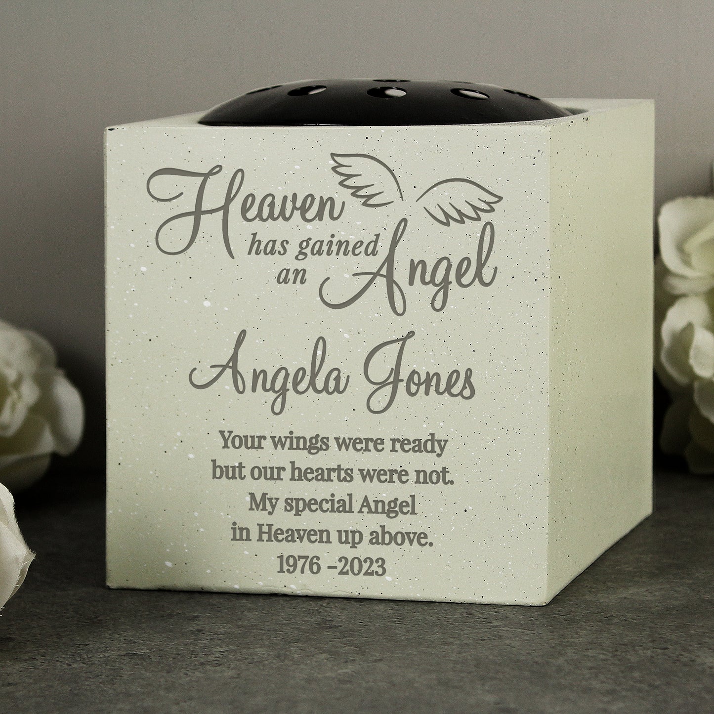 Personalised Little Angel Memorial Vase