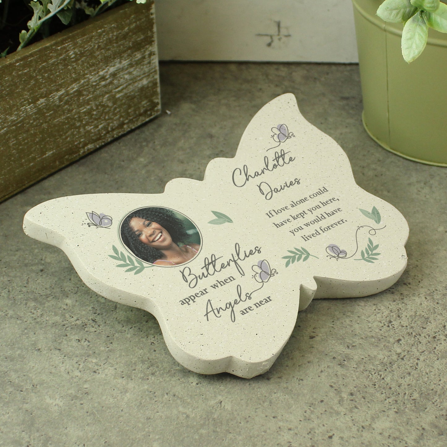 Personalised Butterflies Appear Style Photo Upload Memorial Resin Butterfly