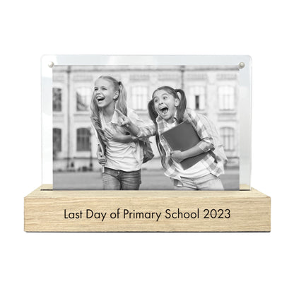 Personalised Any Custom Text Wooden Base 6x4" Photo Frame