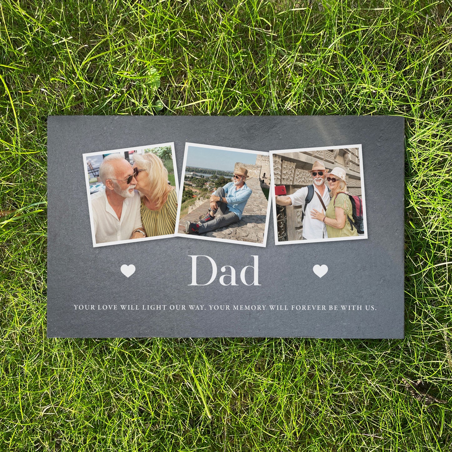 Personalised Photo Memorial Slate Grave Marker 25 x 15cm