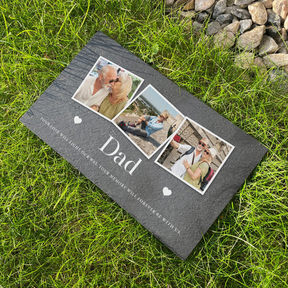 Personalised Photo Memorial Slate Grave Marker 25 x 15cm