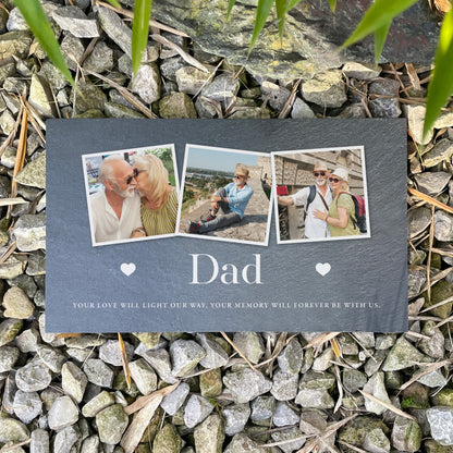 Personalised Photo Memorial Slate Grave Marker 25 x 15cm