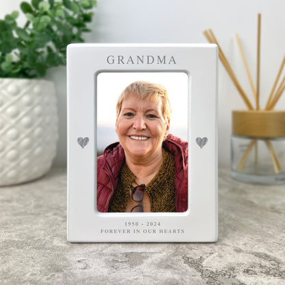 Personalised Hearts Cremation Urn For Ashes Holds 9.5cm x 6cm Photo Portrait | 0.51 Litres