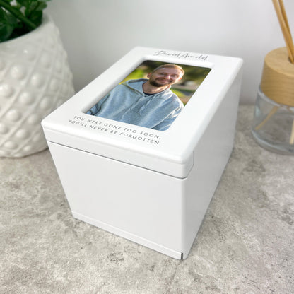 Personalised Cremation Urn For Ashes Holds 9.5cm x 6cm Photo Portrait | 0.51 Litres