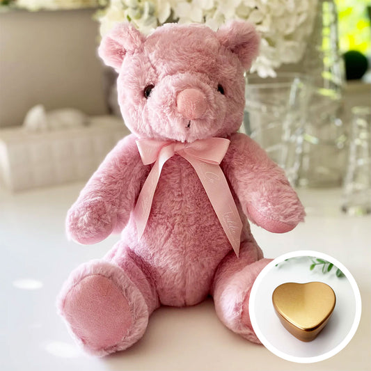 Ashes Keepsake Memory Pink Bear