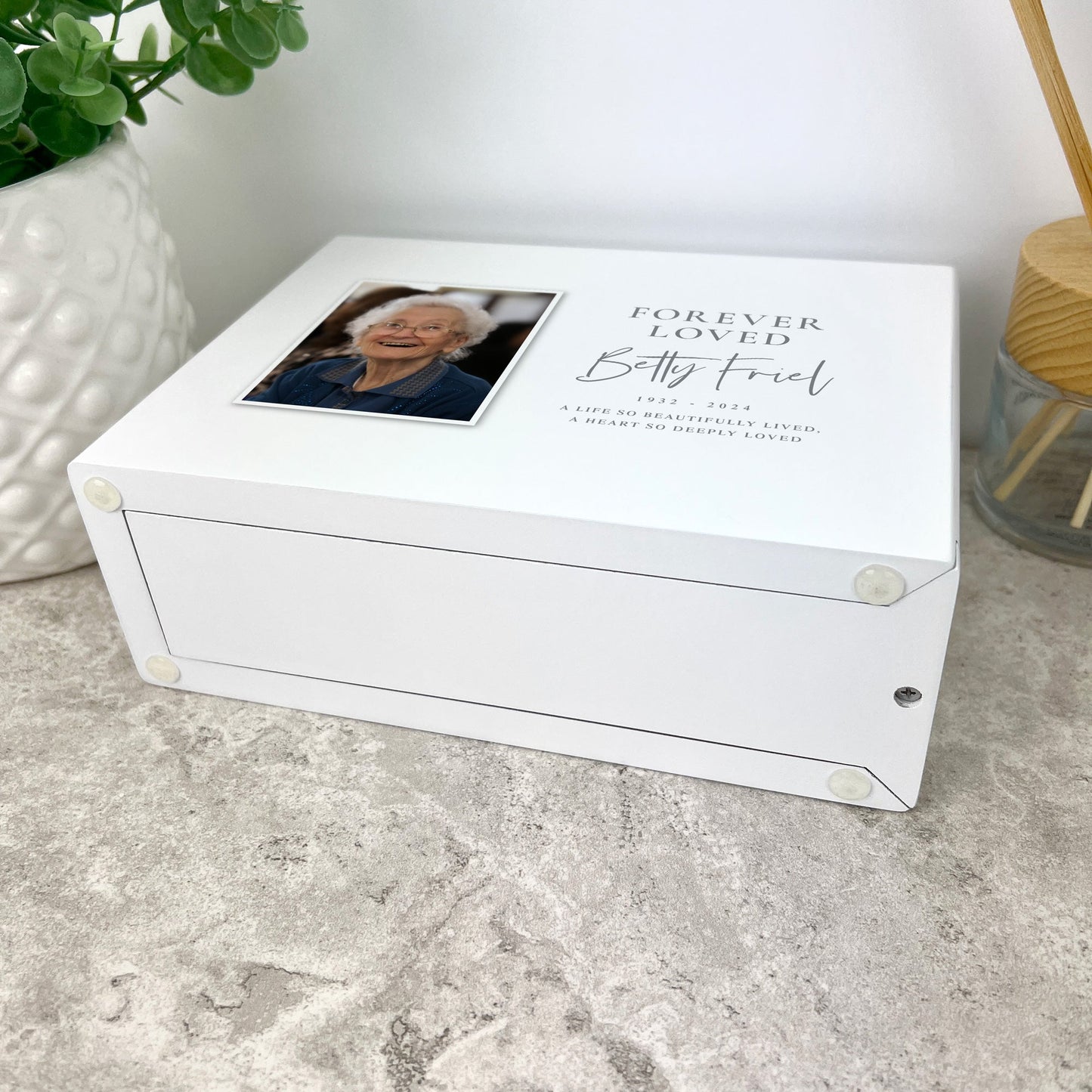 Personalised Forever Loved Photo Cremation Urn For Ashes | 1.09 Litres