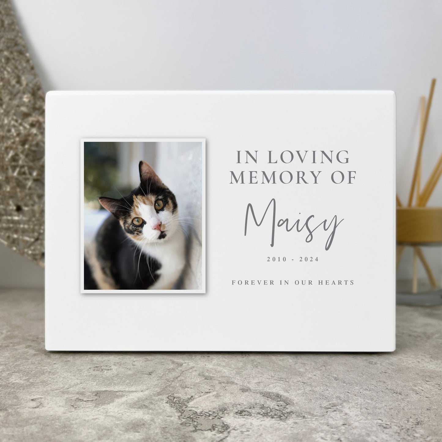 Personalised In Loving Memory Photo Cremation Urn For Pets Ashes | 1.09 Litres