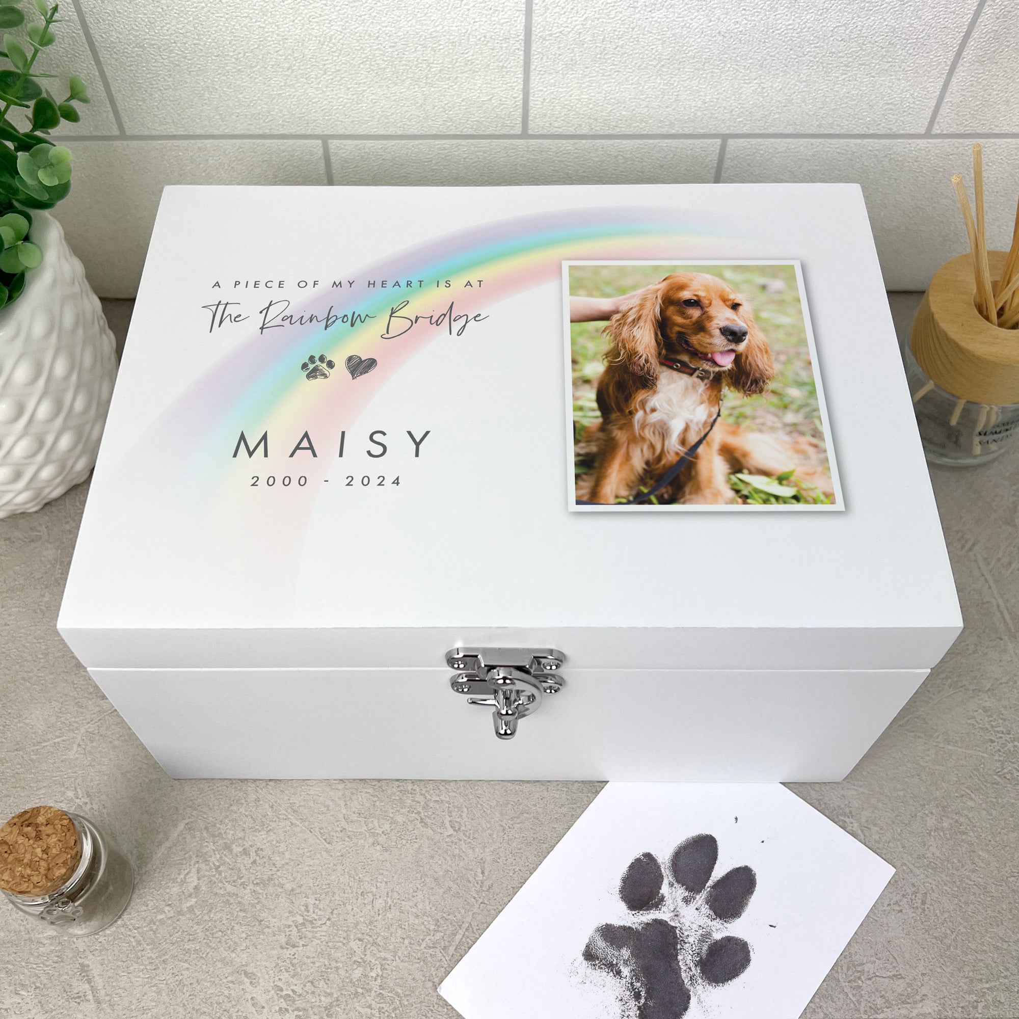 Customized pet 2024 memorial keepsake box