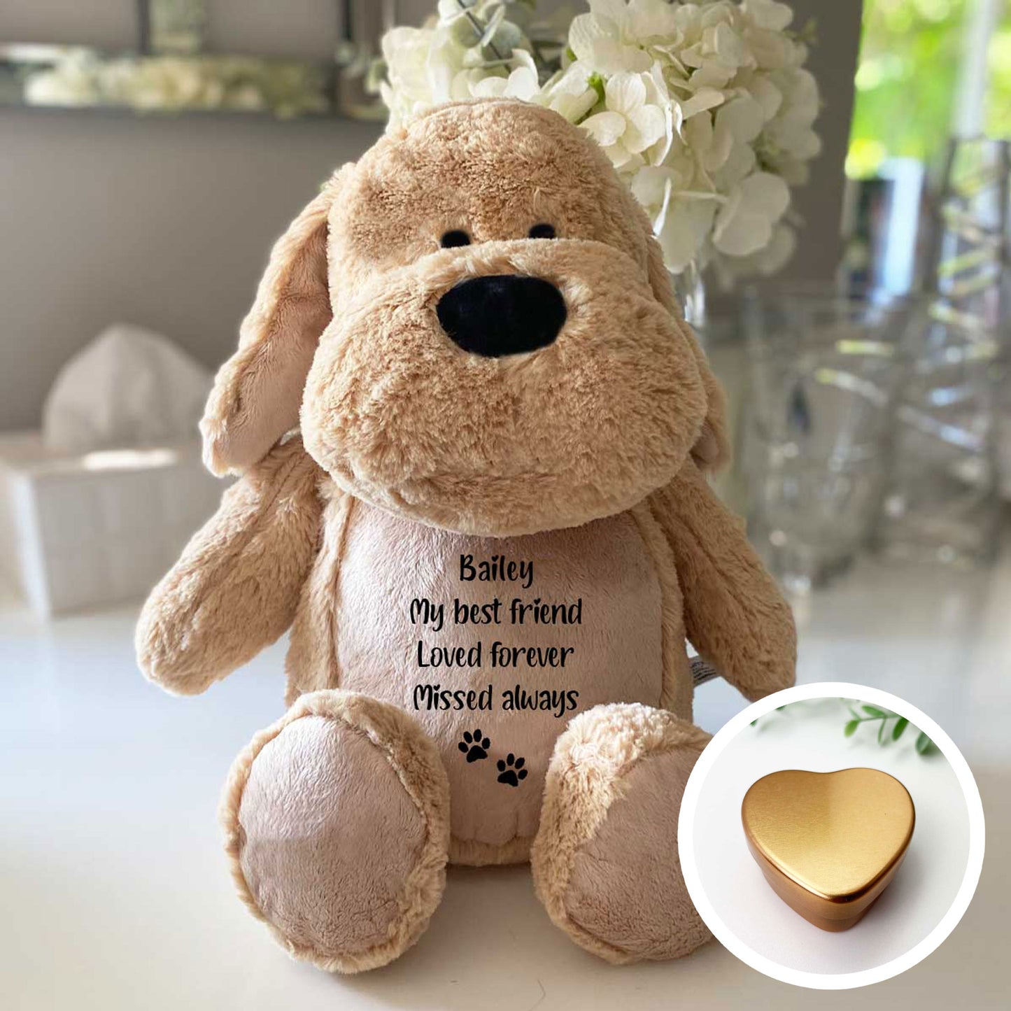 Personalised Ashes Keepsake Memory Dog