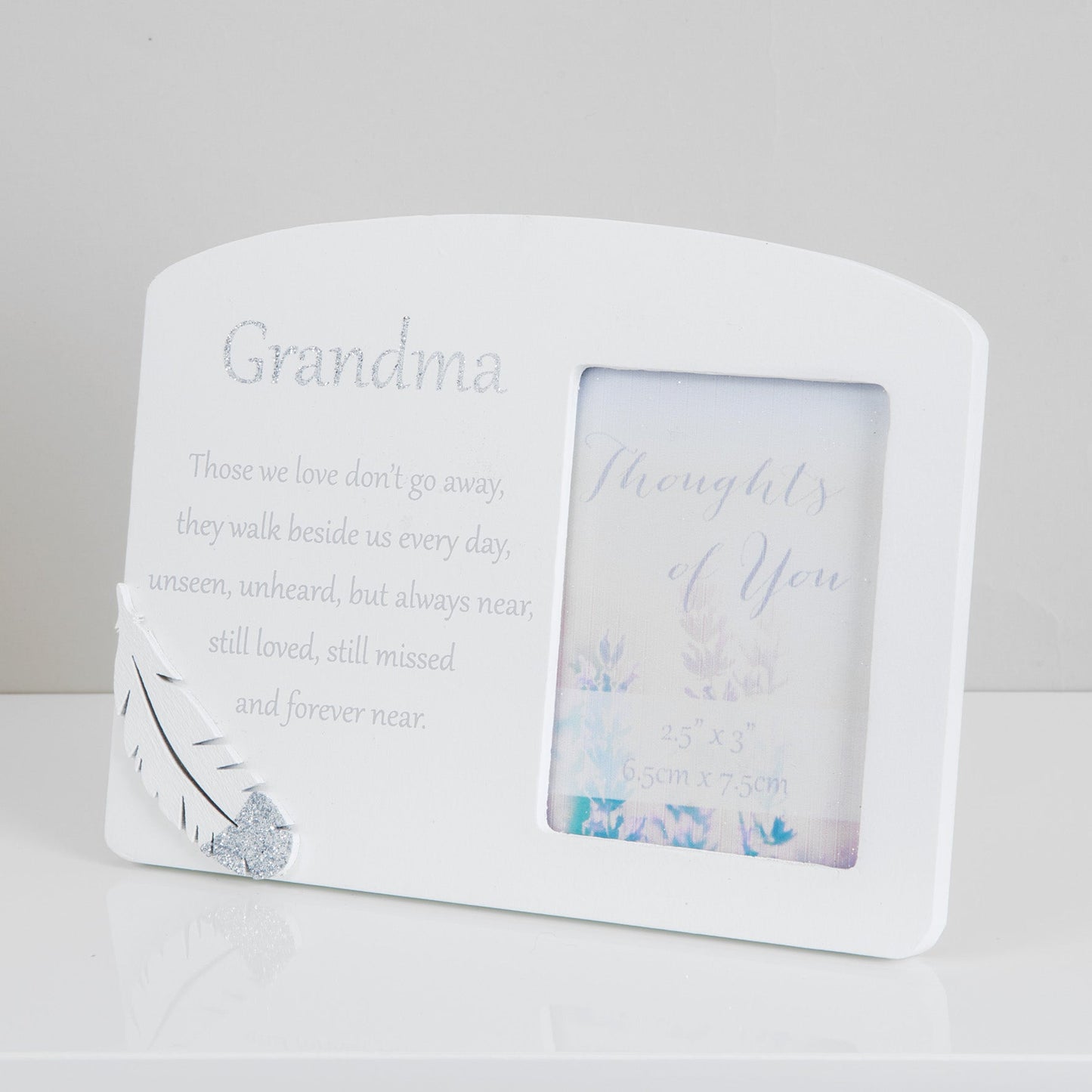 White Wooden Sentimental Memorial Photo Frame - Grandma