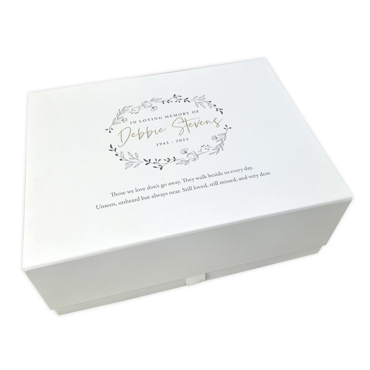 Personalised Wreath Keepsake Memory Box