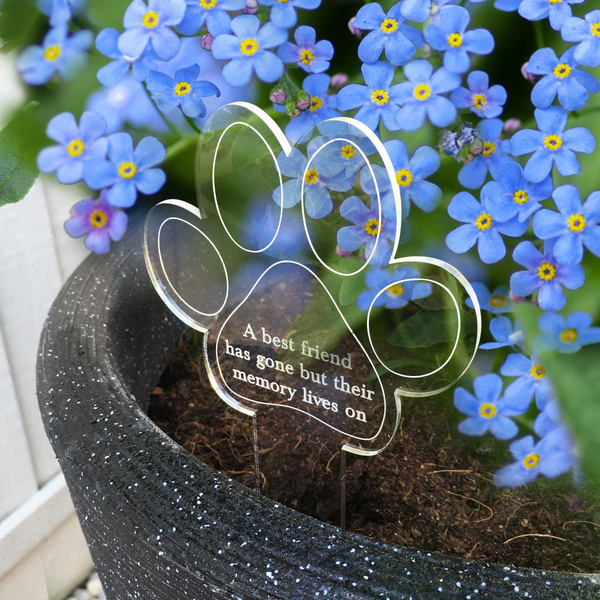 Paw Print Memorial Garden Planter