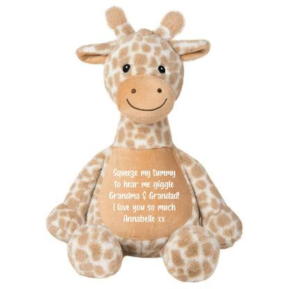 Personalised Keepsake Comfort Giraffe