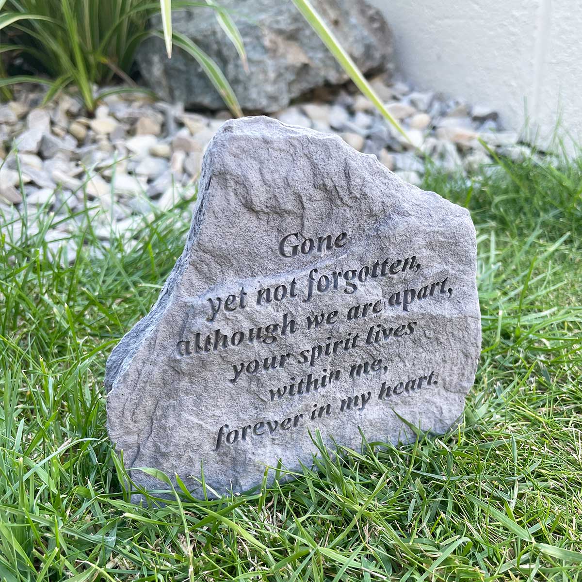 'Gone Yet Not Forgotten' Outdoor Memorial Stone