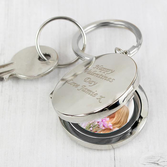 Personalised Round Photo Keyring - Any Message/Occasion