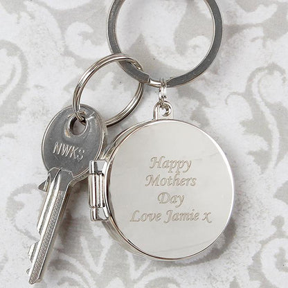 Personalised Round Photo Keyring - Any Message/Occasion