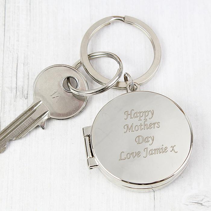 Personalised Round Photo Keyring - Any Message/Occasion