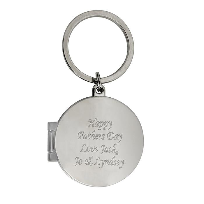 Personalised Round Photo Keyring - Any Message/Occasion