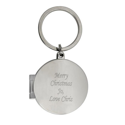 Personalised Round Photo Keyring - Any Message/Occasion