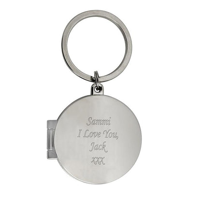 Personalised Round Photo Keyring - Any Message/Occasion