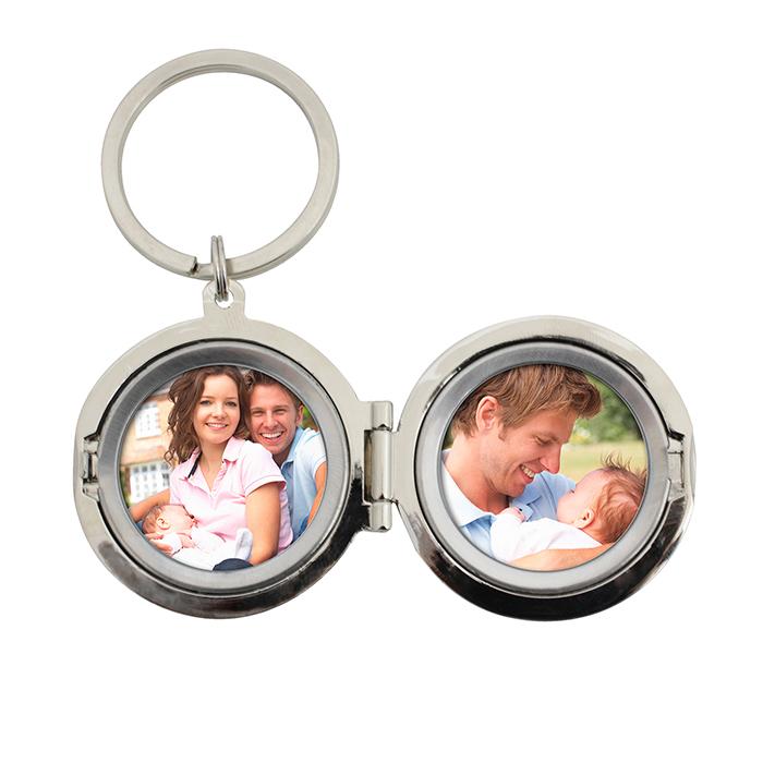 Personalised Round Photo Keyring - Any Message/Occasion