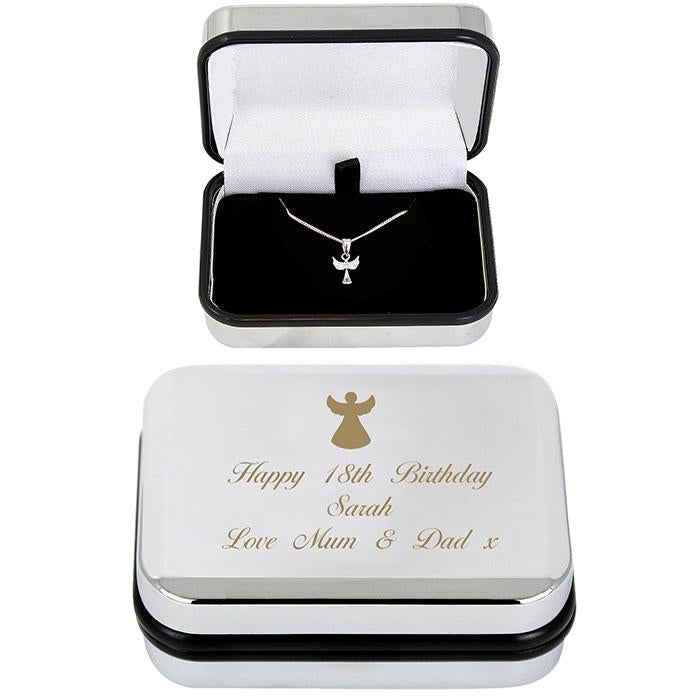 Angel Necklace in Personalised Keepsake Box