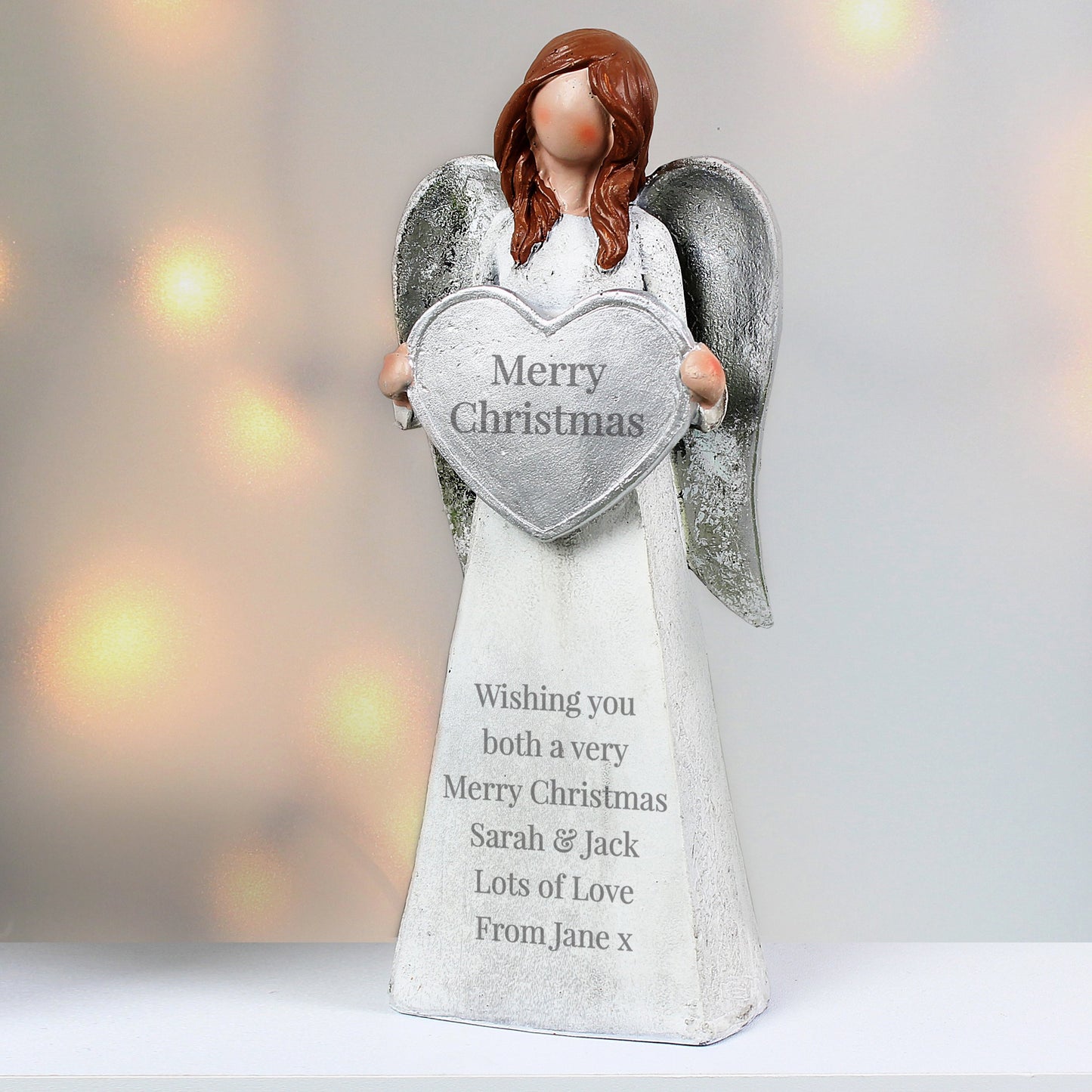 Personalised Memorial Ornament. Angel. Your Own Message.